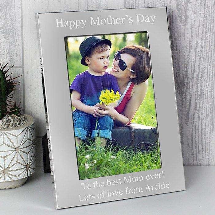 Engraved Silver Photo Frame 4x6