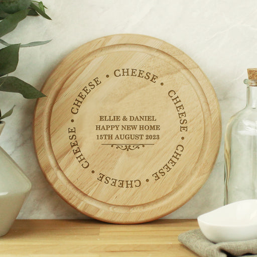 Personalised Cheese Round Chopping Board | Wedding Gift