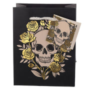 Skulls & Roses Metallic Small Gift Bag