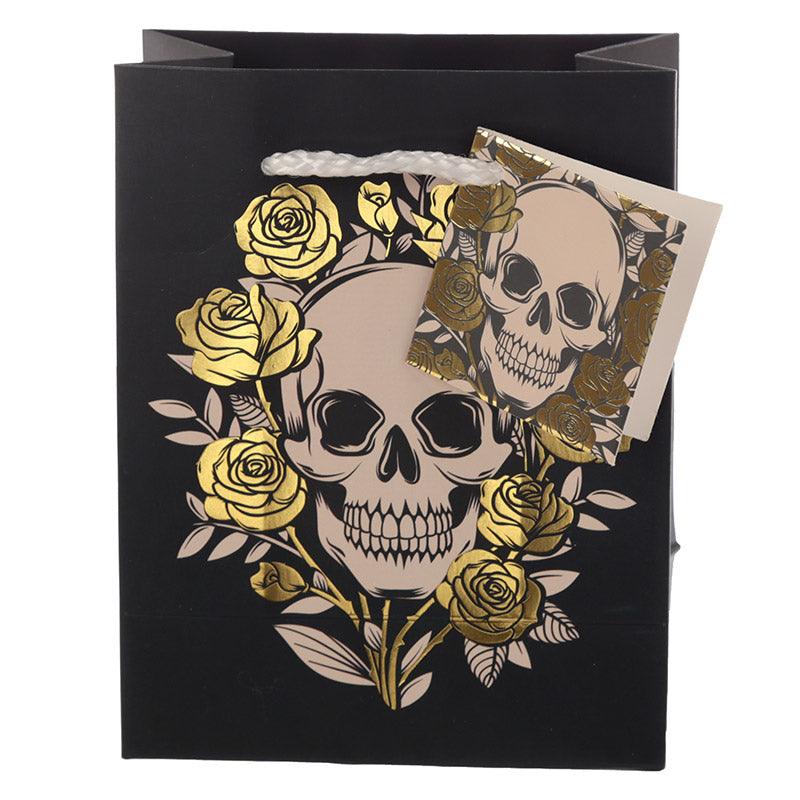 Skulls & Roses Metallic Small Gift Bag