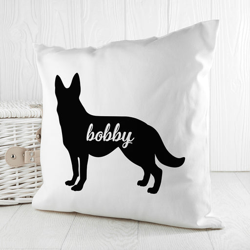 Personalised German Shepherd Silhouette Cushion Cover - Myhappymoments.co.uk