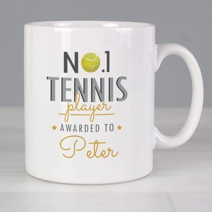 Personalised No.1 Tennis Player Mug - Myhappymoments.co.uk