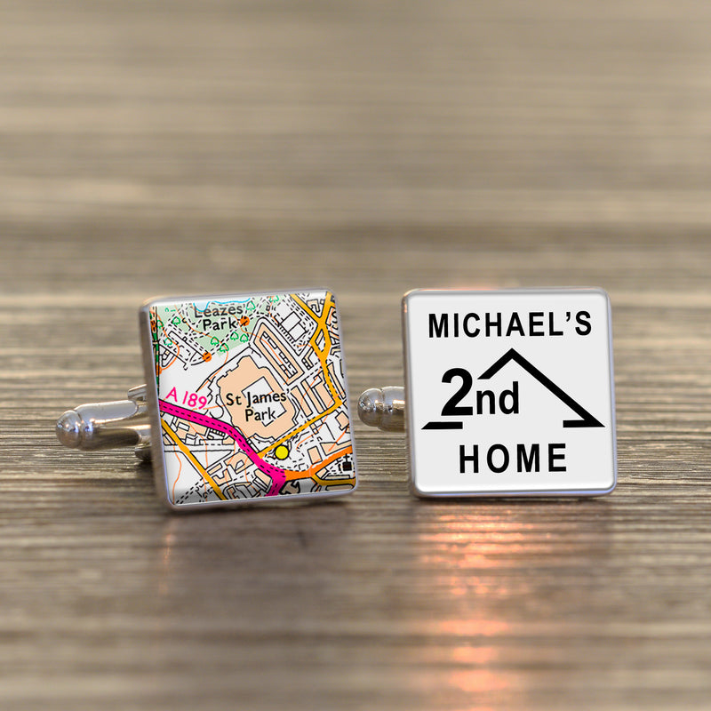 Football Club Stadium Map 2nd HOME Cufflinks