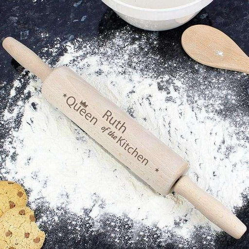 Personalised Queen of the Kitchen Rolling Pin - Myhappymoments.co.uk
