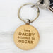 Personalised This Daddy Belongs To Wooden Keyring