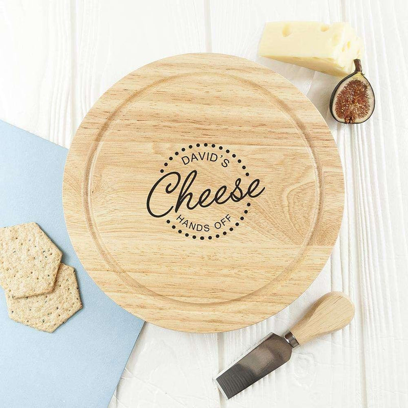 Personalised Hands Off Cheese Board Set - Myhappymoments.co.uk