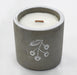 Concrete Wooden Wick Medium Candle Pot - Berrys - Juniper & Sweet Gin