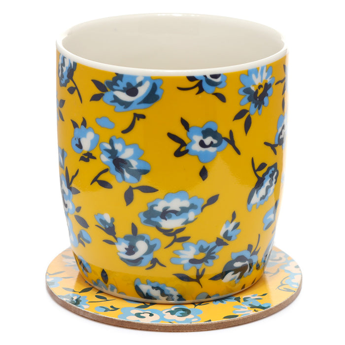 Peony Porcelain Mug & Coaster Set