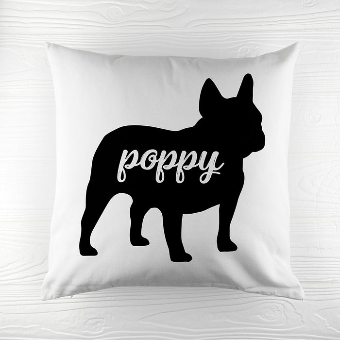 Personalised Bulldog Silhouette Cushion Cover - Myhappymoments.co.uk