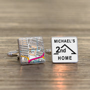 Football Club Stadium Map 2nd HOME Cufflinks