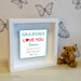 Personalised Grandma Love You Because Metal Wall Art Box Frame
