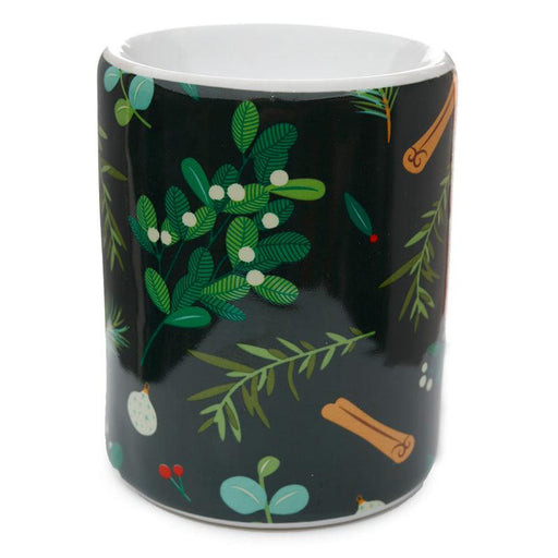 Mistletoe & Pine Christmas Printed Ceramic Oil Burner