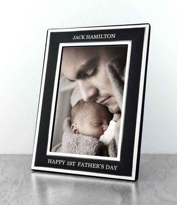 Personalised Silver Plated Father’s Day Photo Frame - Myhappymoments.co.uk