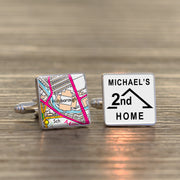 Football Club Stadium Map 2nd HOME Cufflinks