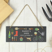 Personalised Garden Printed Hanging Slate Sign
