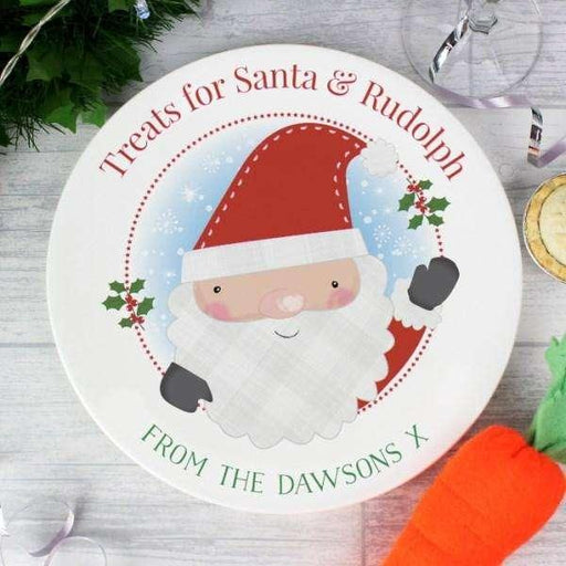 Personalised Santa Claus Christmas Eve Plate - Myhappymoments.co.uk