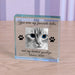 Personalised Cat Memorial Glass Token - Favourite Hello Hardest Goodbye 