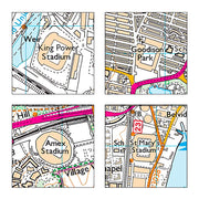 Football Club Stadium Map Mug and Coaster Gift Set