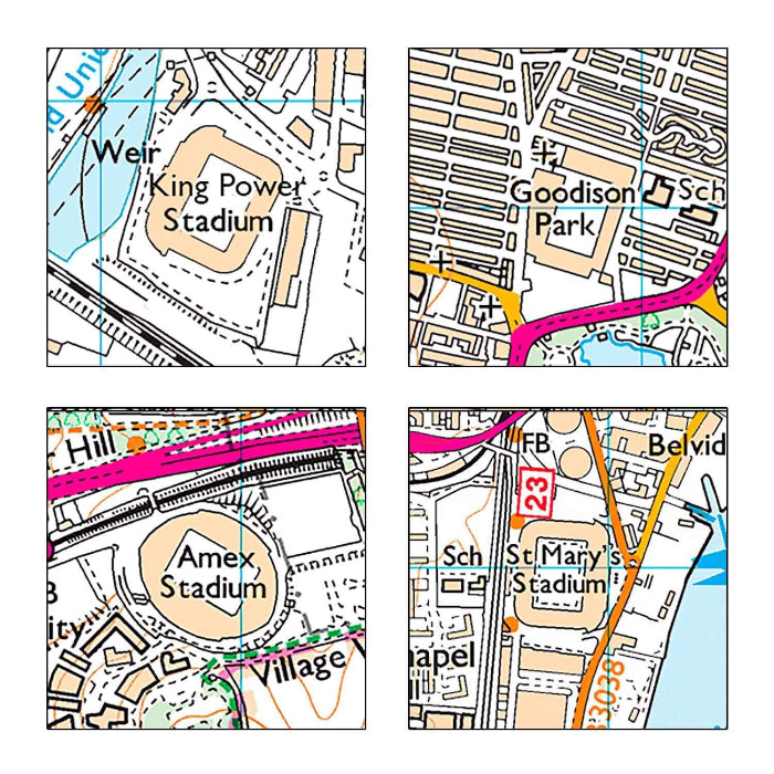 Football Club Stadium Map Mug and Coaster Gift Set