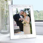 Personalised Silver Our Daughters Wedding Photo Frame 5x7 - Myhappymoments.co.uk