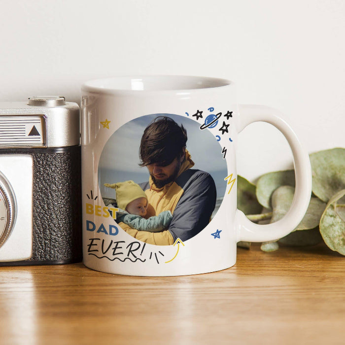 Personalised Best Dad Ever Photo Mug
