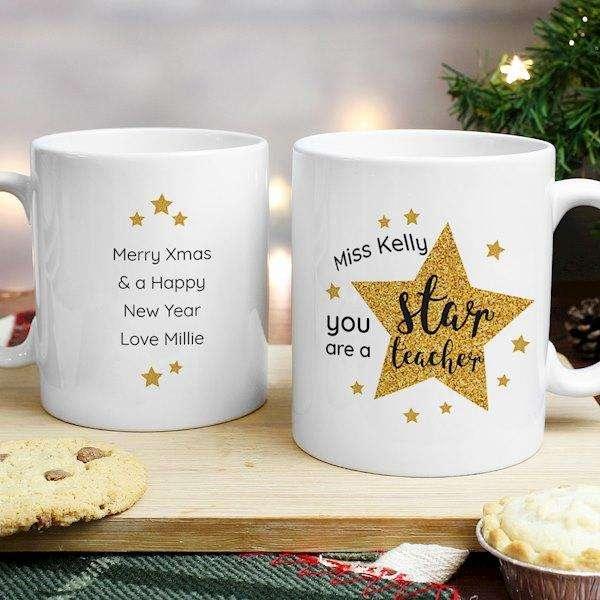 Personalised You Are A Star Teacher Mug - Myhappymoments.co.uk