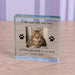 Personalised Cat Memorial Glass Block