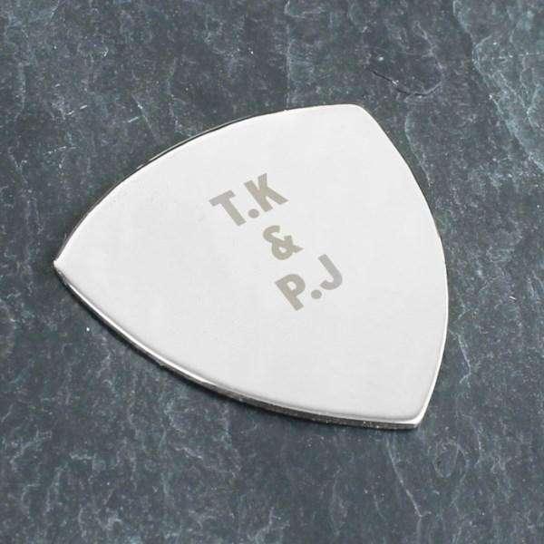 Personalised Silver Plectrum - Myhappymoments.co.uk
