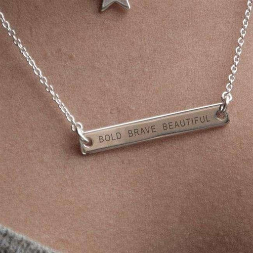 Personalised Bar Sterling Necklace - Myhappymoments.co.uk