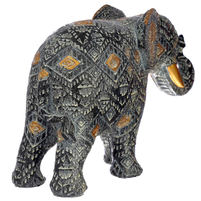 Thai Geometric Elephant Feng Shui Symbol Figurine