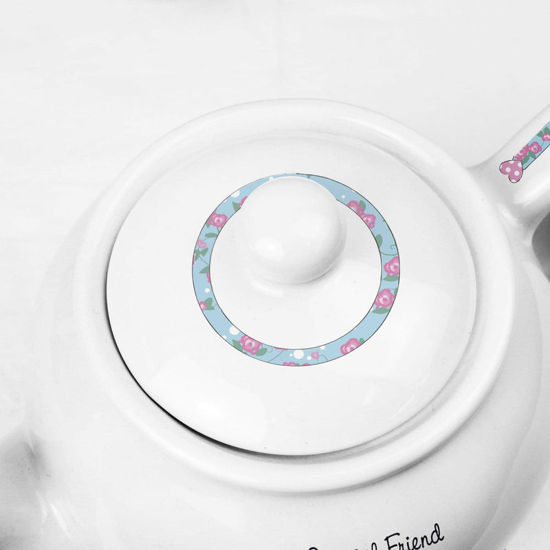 Personalised Floral Bird Teapot - Myhappymoments.co.uk
