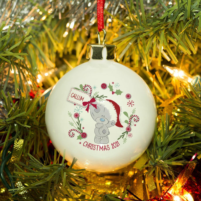 Personalised Me To You Christmas Wreath Bauble