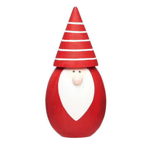 Standing Santa Gnome With Striped Hat