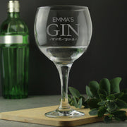 Engraved Gin Balloon Glass