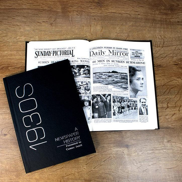 Personalised Hardback Decade Newspaper Book