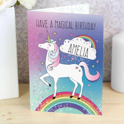 Personalised Unicorn Card - Myhappymoments.co.uk