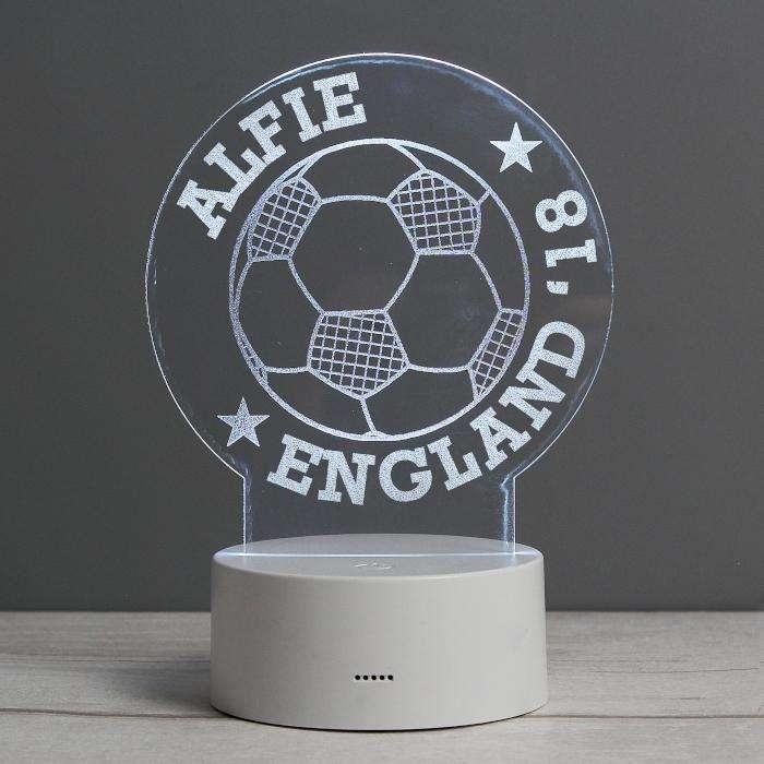Personalised Football Night Light - Myhappymoments.co.uk