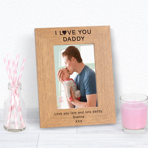 Personalised I Love You Daddy Photo Frame - Myhappymoments.co.uk