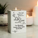 Personalised Life & Love White Remembered Wooden Tea Light Holder