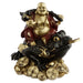 Chinese Buddha on Coins and Wealth Toad Figurine