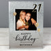 Personalised 21st Birthday Glitter Glass Photo Frame 4x4 - Myhappymoments.co.uk