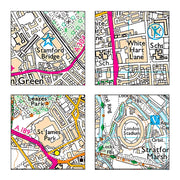 Football Club Stadium Map Mug and Coaster Gift Set