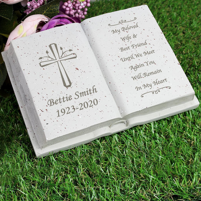 Personalised Graveside Cross Memorial Book