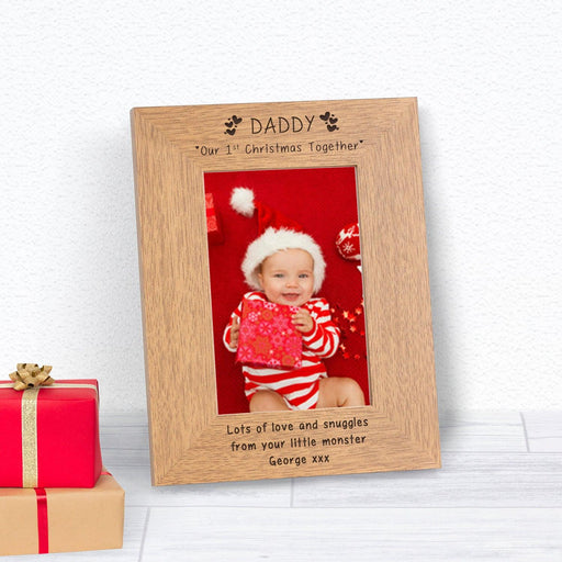 Personalised DADDY Our 1st Christmas Photo Frame