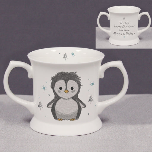 Personalised Pebbles the Penguin Christmas Loving Cup - Myhappymoments.co.uk
