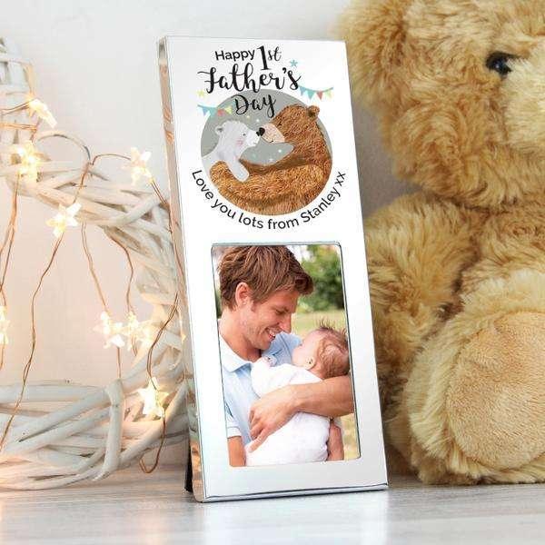 Personalised 1st Father's Day Daddy Bear Photo frame 2x3 - Myhappymoments.co.uk