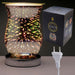 Fluted Star Burst Electric Touch Operated Aroma Warmer Lamp for Wax Melts