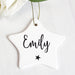 Personalised Name Ceramic Star Christmas Decoration