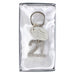 Personalised Swirls & Hearts Diamante 21st Birthday Keyring