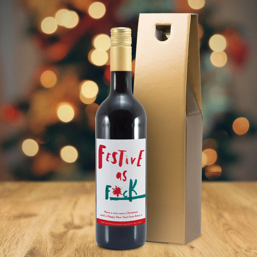 Personalised Festive As Fuck Christmas Mulled Wine